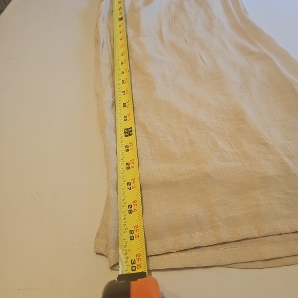 JM Collection Women's 1X Beige Metallic‎ Trim Casual Wide Leg Pants - Picture 10 of 12